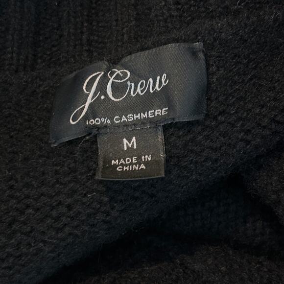 J Crew Cashmere Sweater  Tunic length Black Size med - Picture 6 of 7